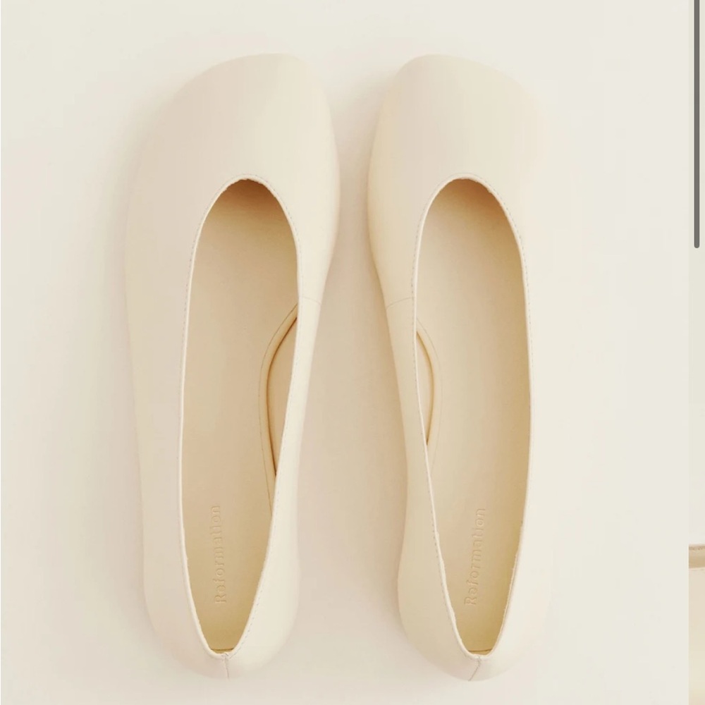 Reformation Cream Ballet Flats